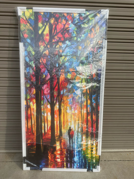 Rainbow Forest Painting - 200cm x 100cm