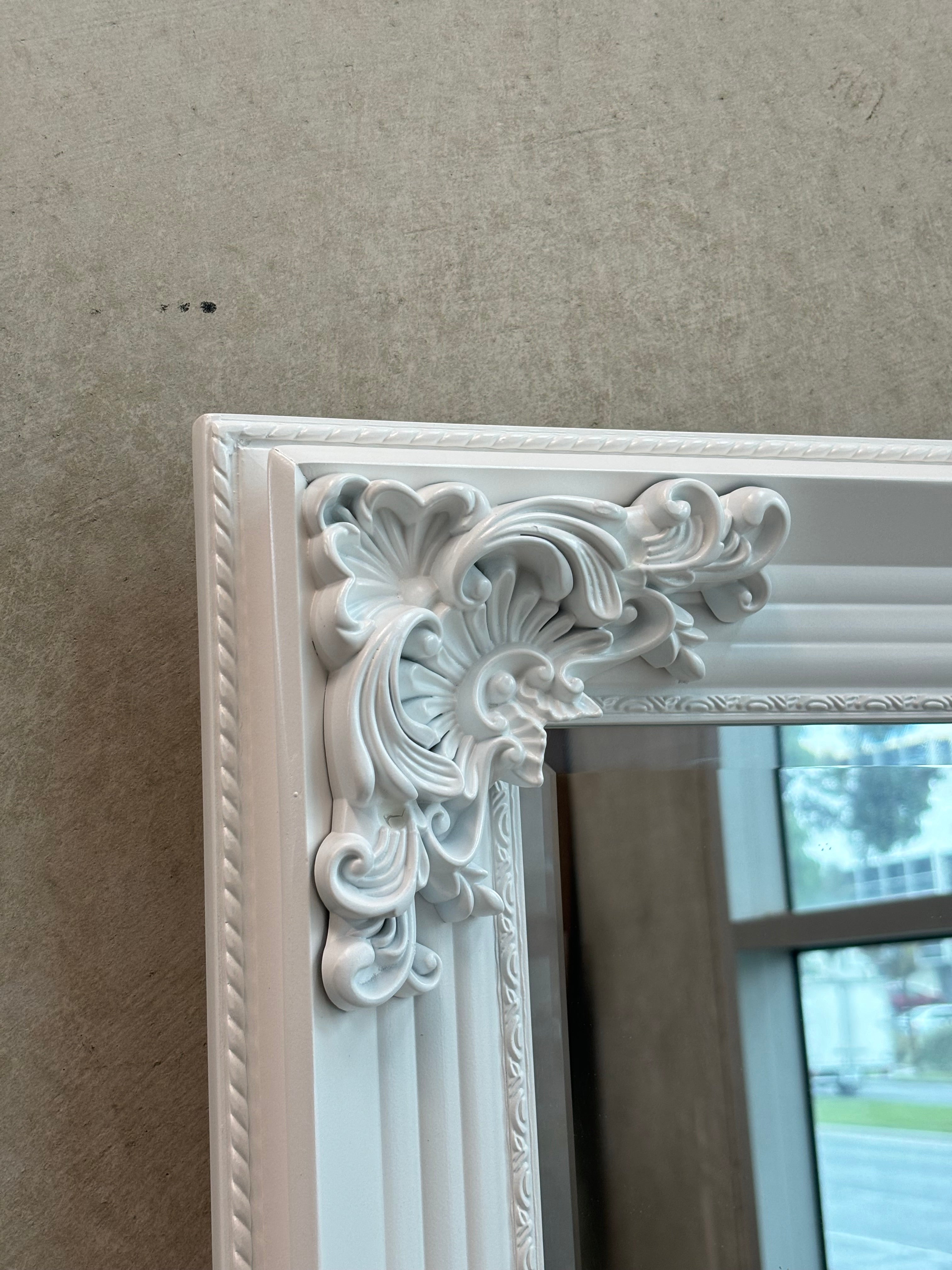 Antique Vienna Mirror - White- 190cm x 90cm