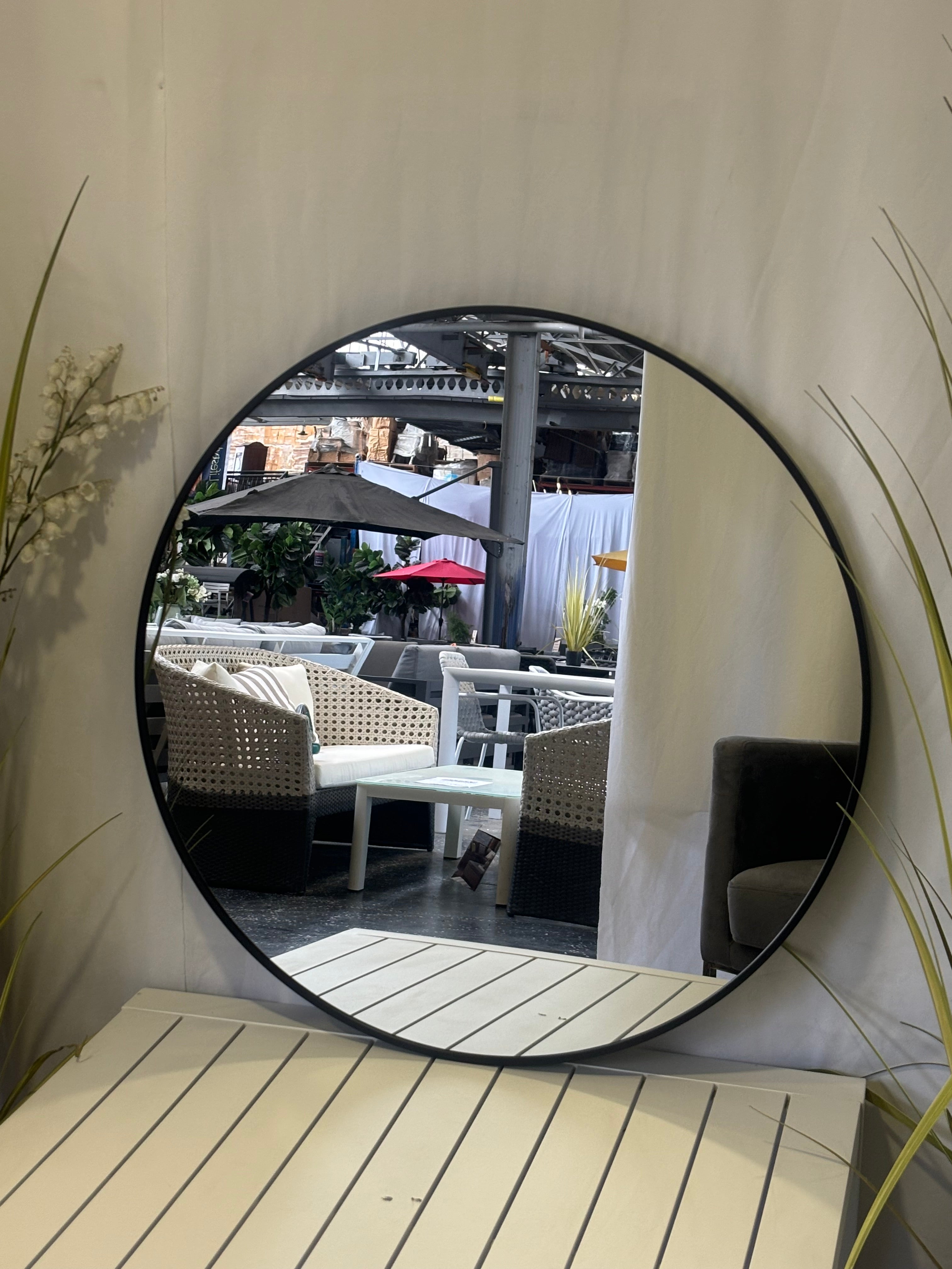 80cm Metal Round - Black