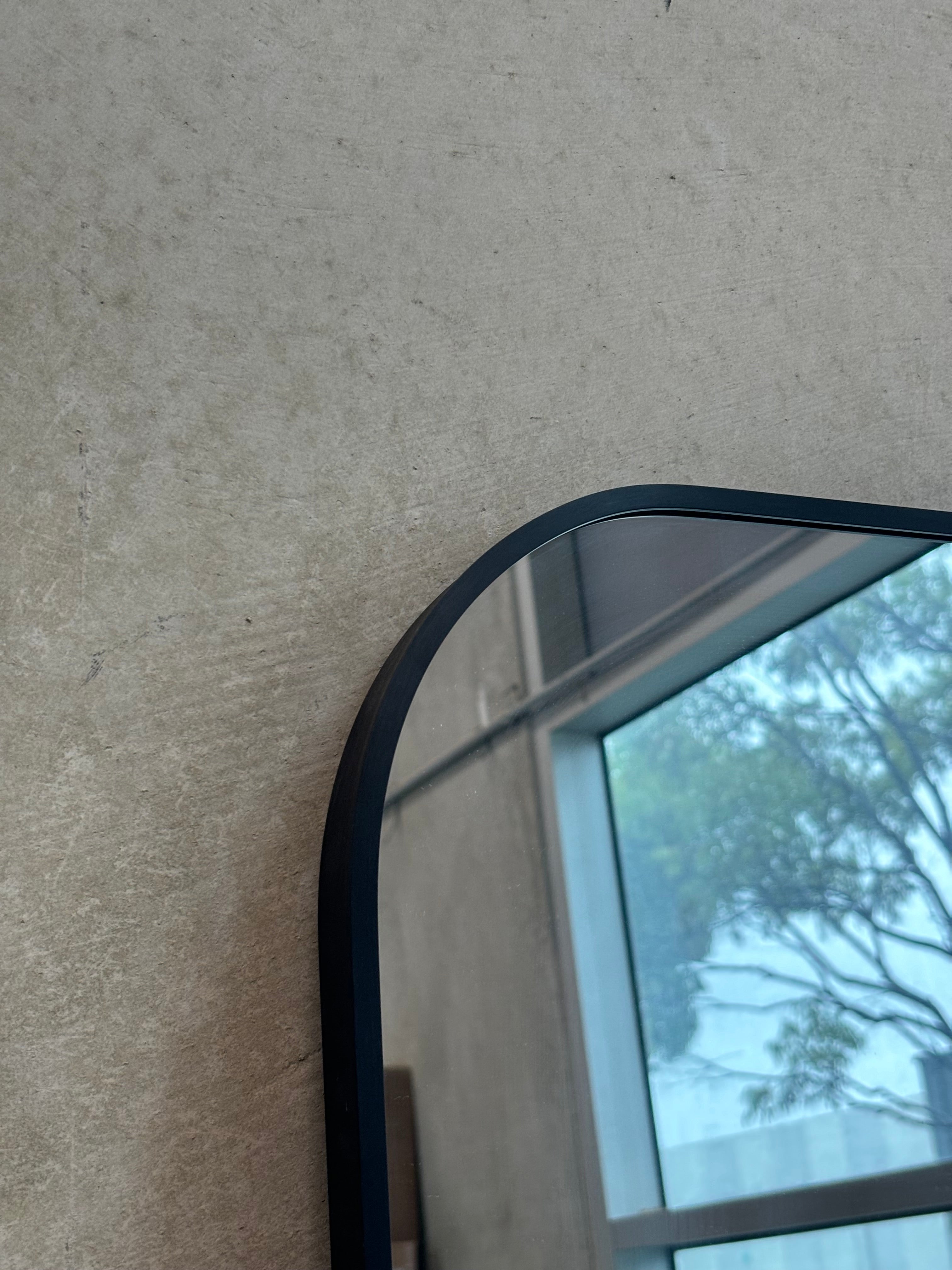 Curved Mirror - Black -  200cm x 100cm