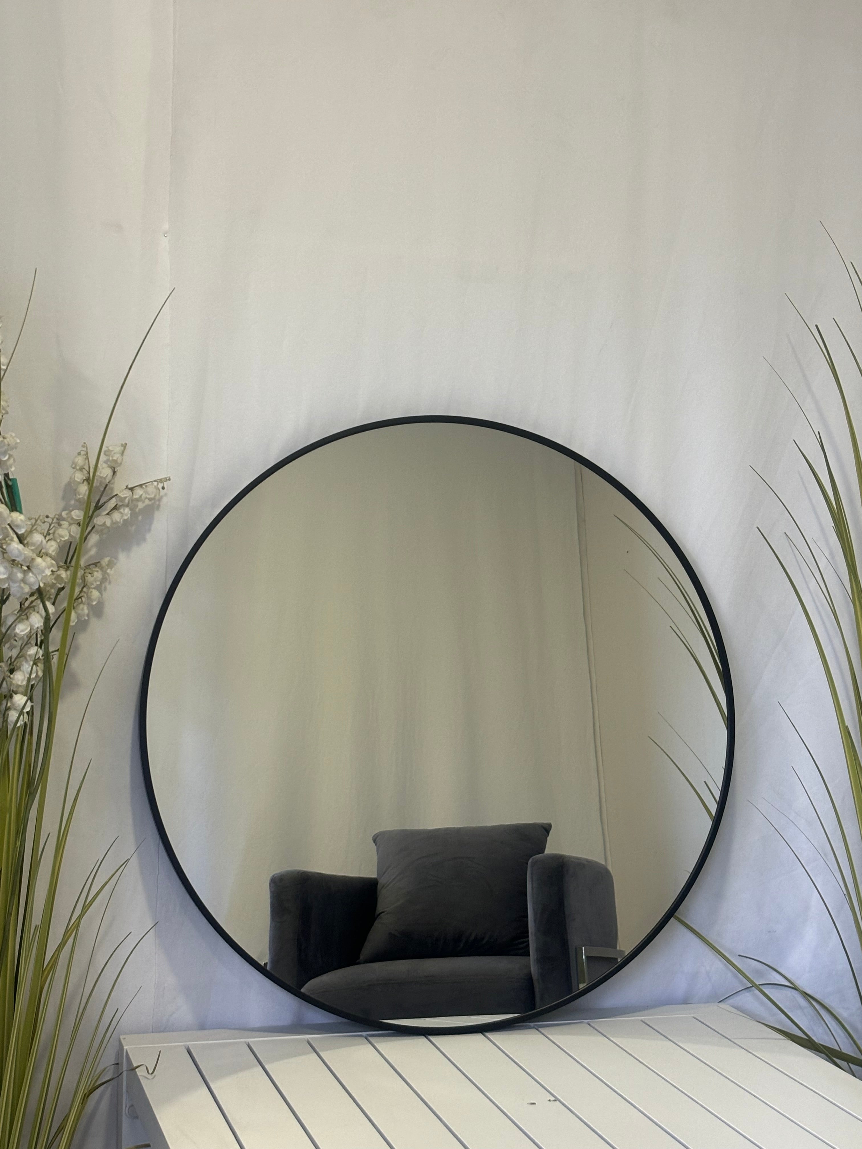 80cm Metal Round - Black