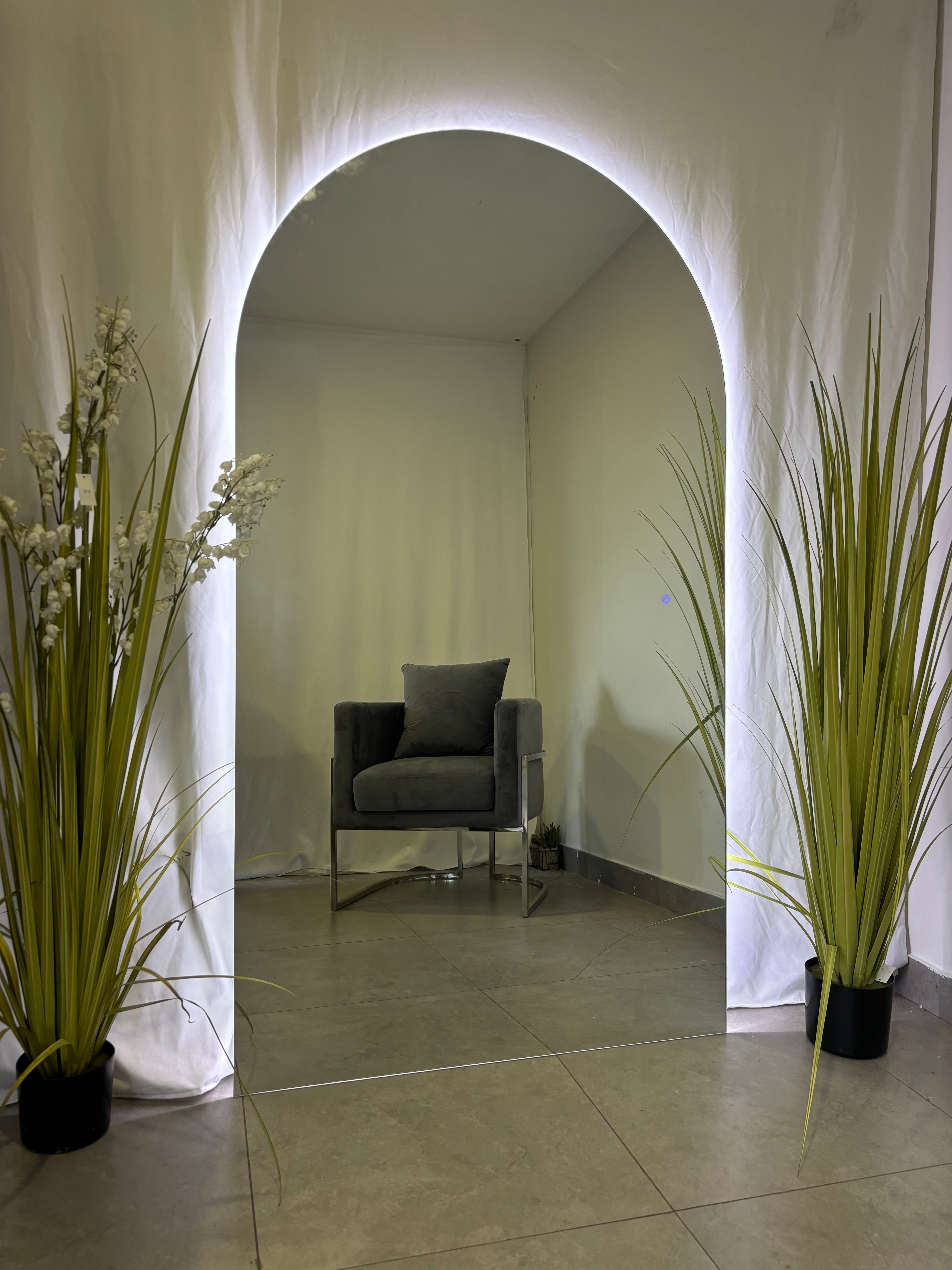 LED Arch Mirror - 180cm x 100cm - Frameless