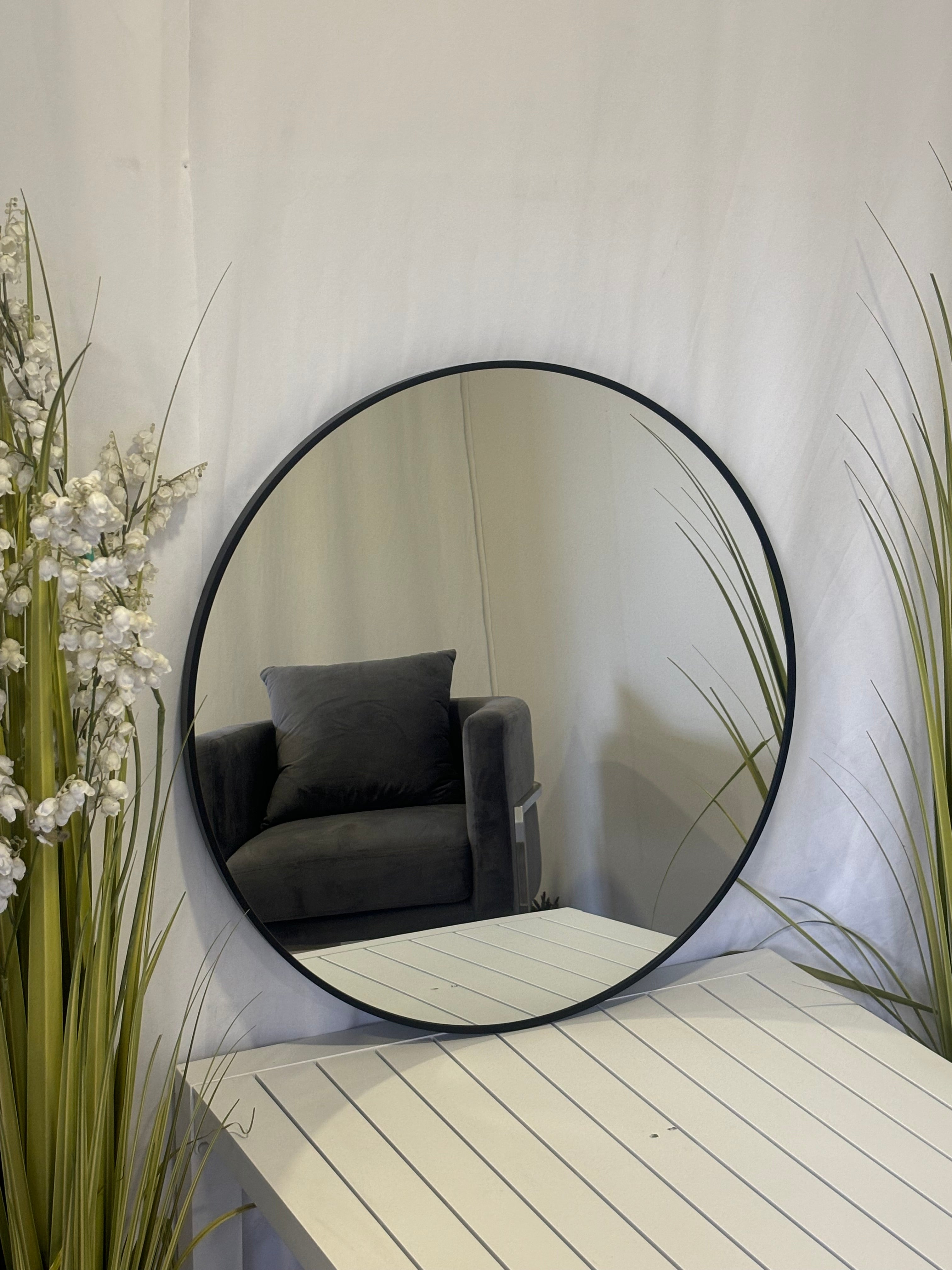 80cm Metal Round - Black