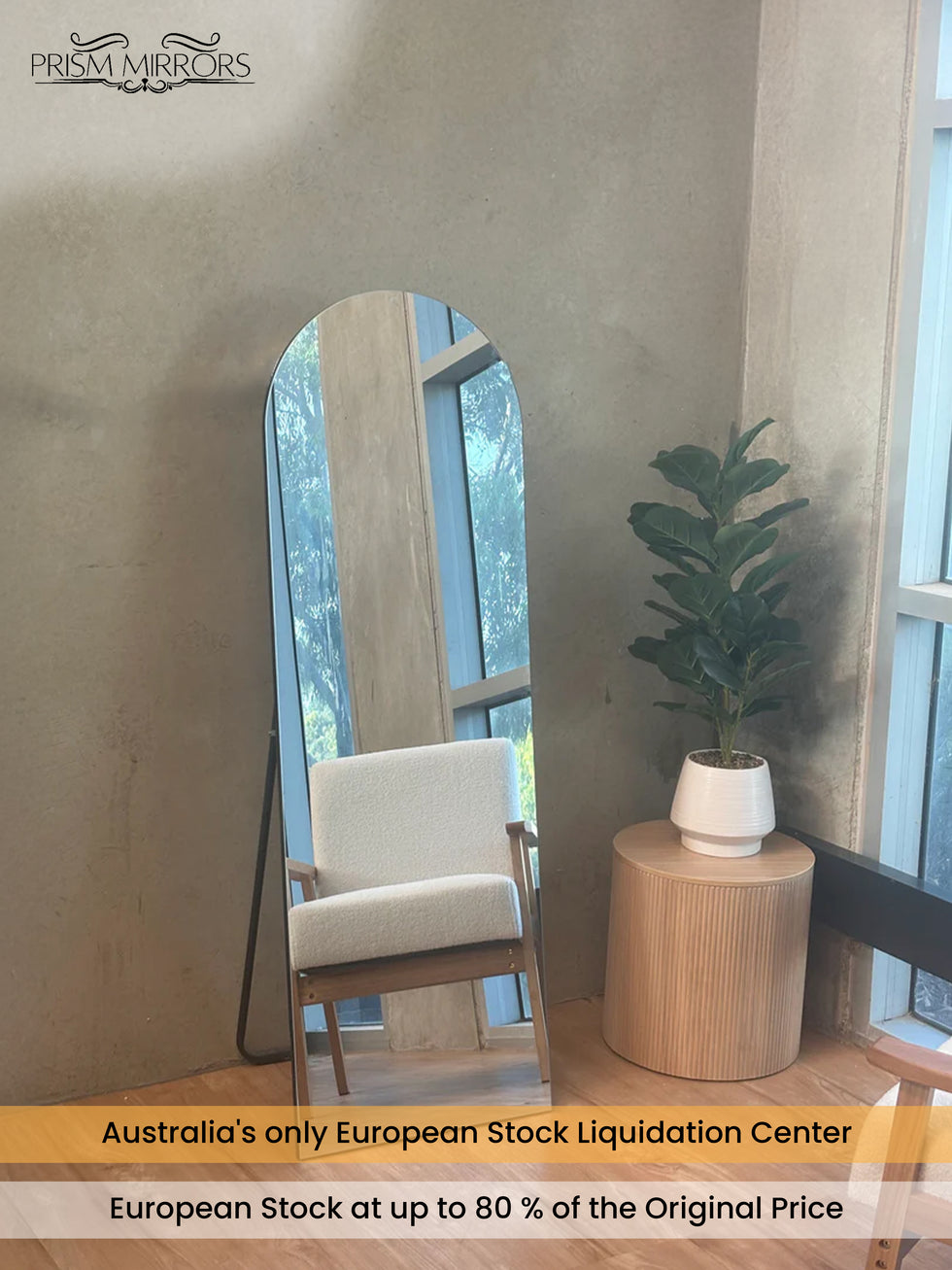 Arch Mirror - Free Standing - 150cm x 50cm – Prism Mirrors