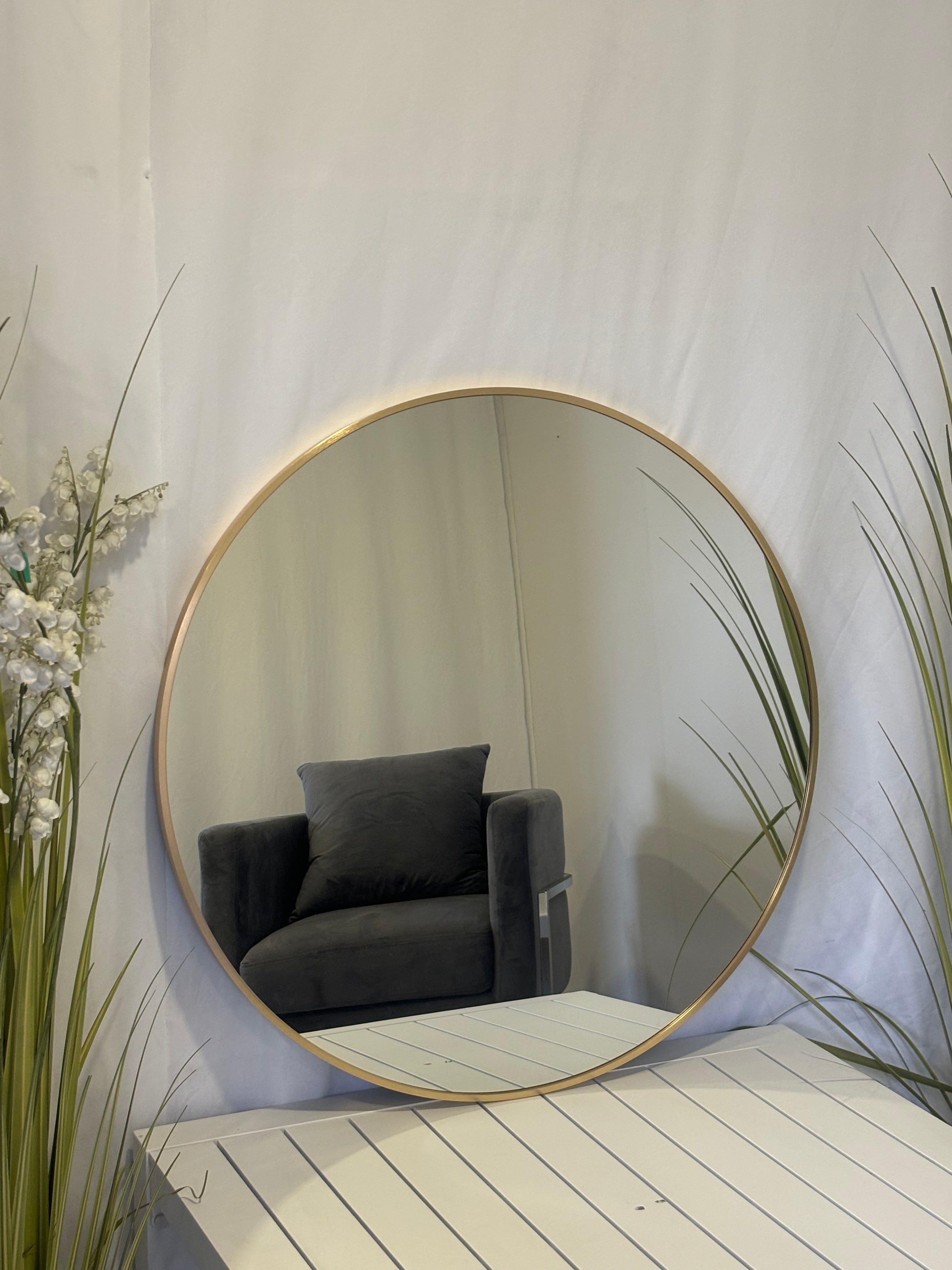 80cm Metal Round - Gold