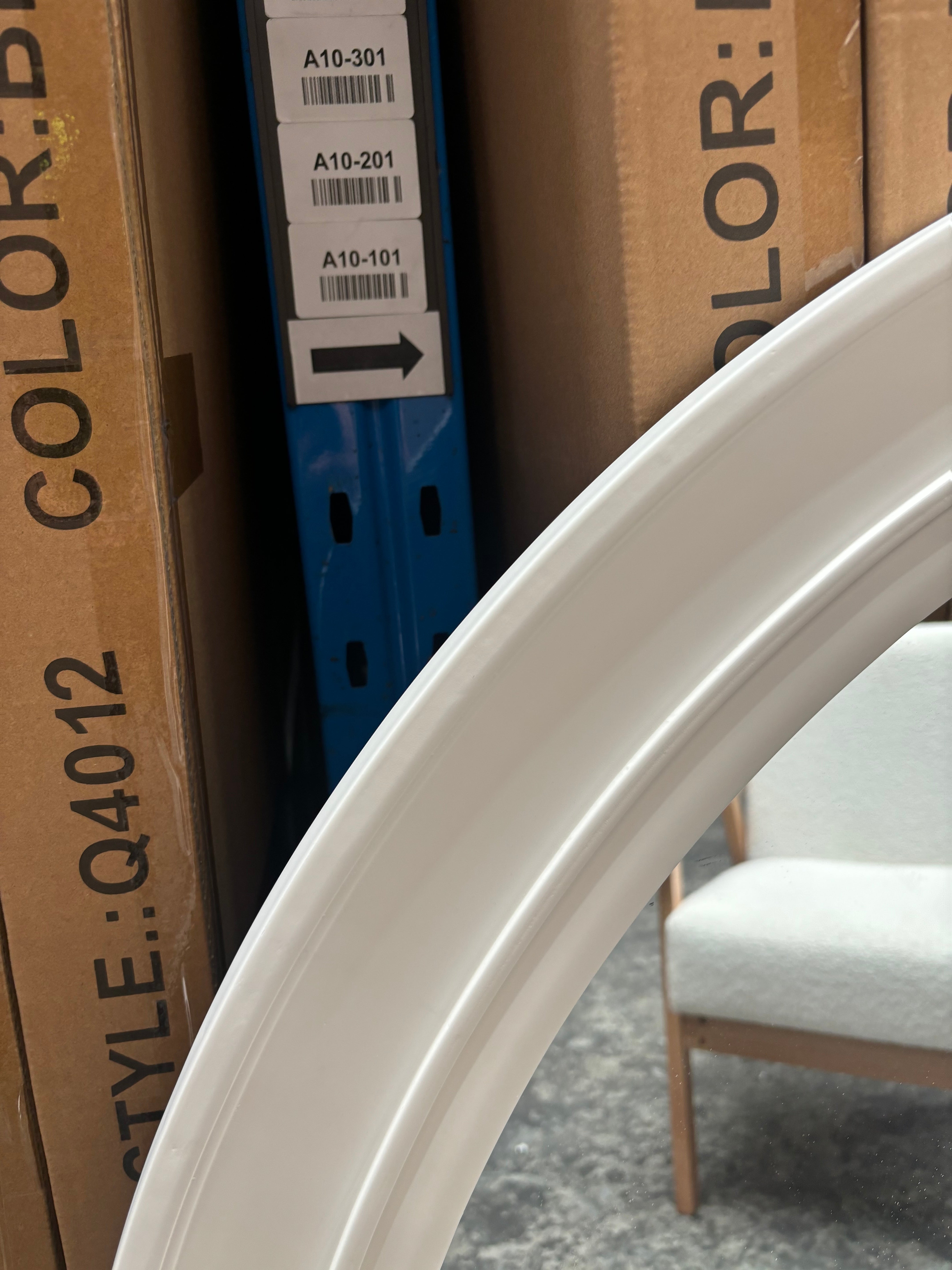 White Concrete Round - 110cm
