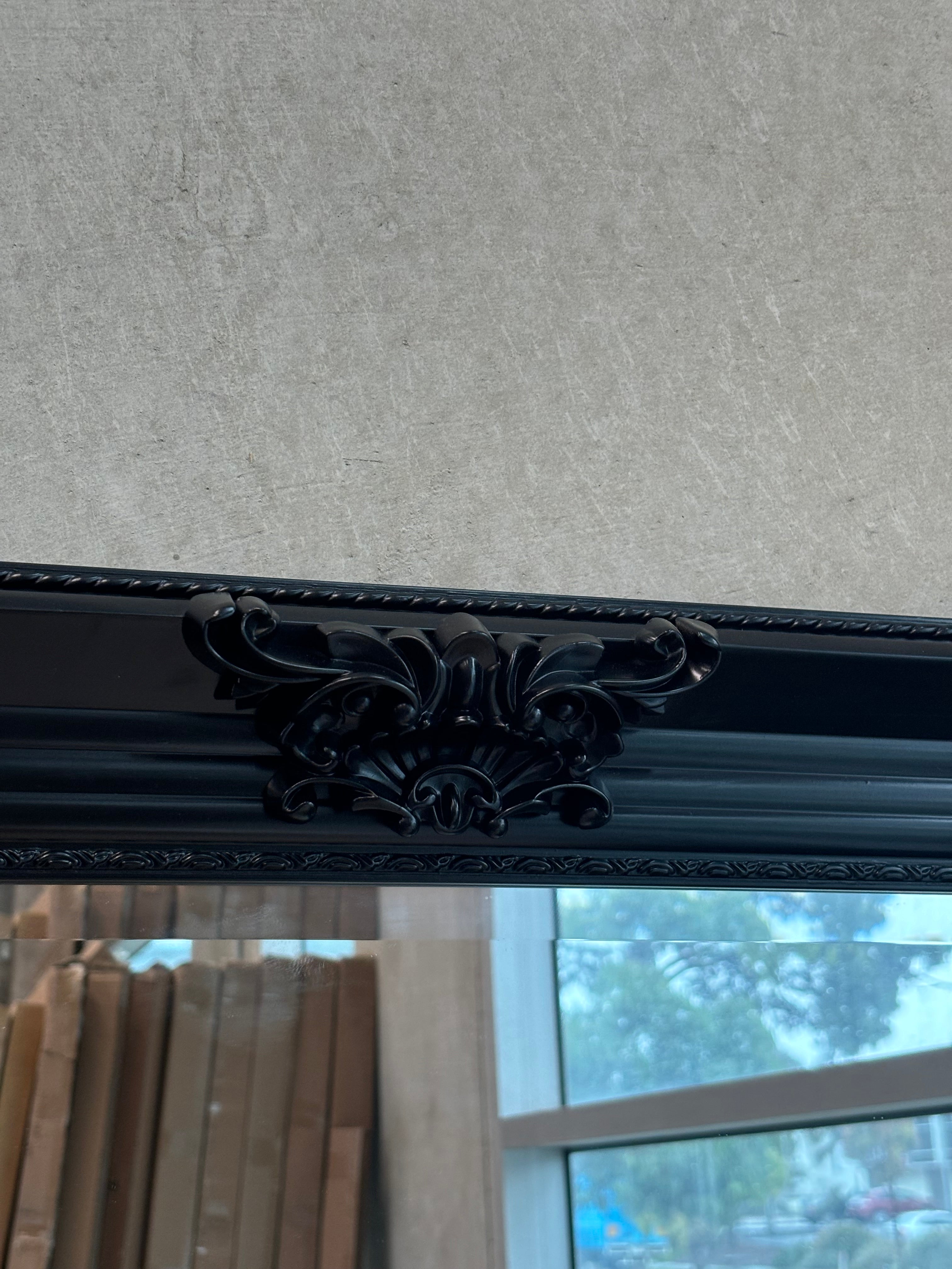 Antique Vienna Mirror - Black - 190cm x 90cm