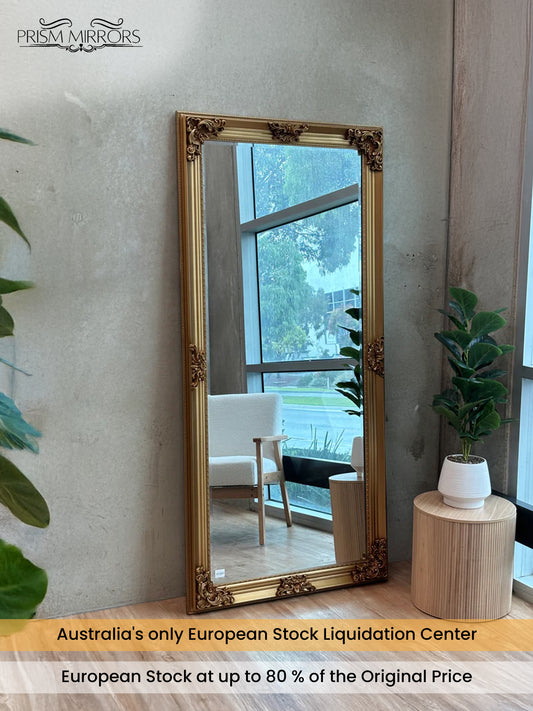 Antique Vienna Mirror - Gold - 190cm x 90cm