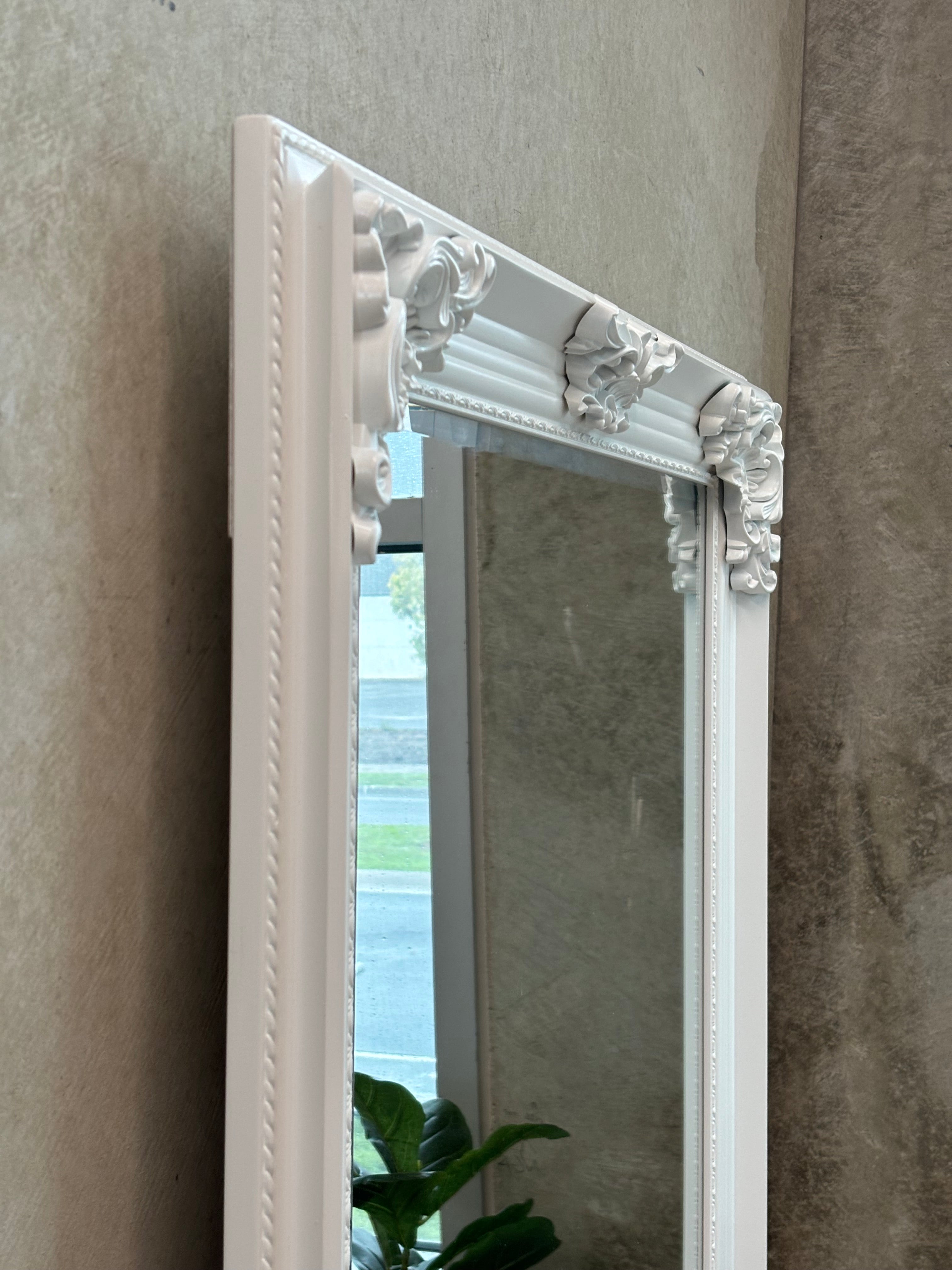 Antique Vienna Mirror - White- 190cm x 90cm