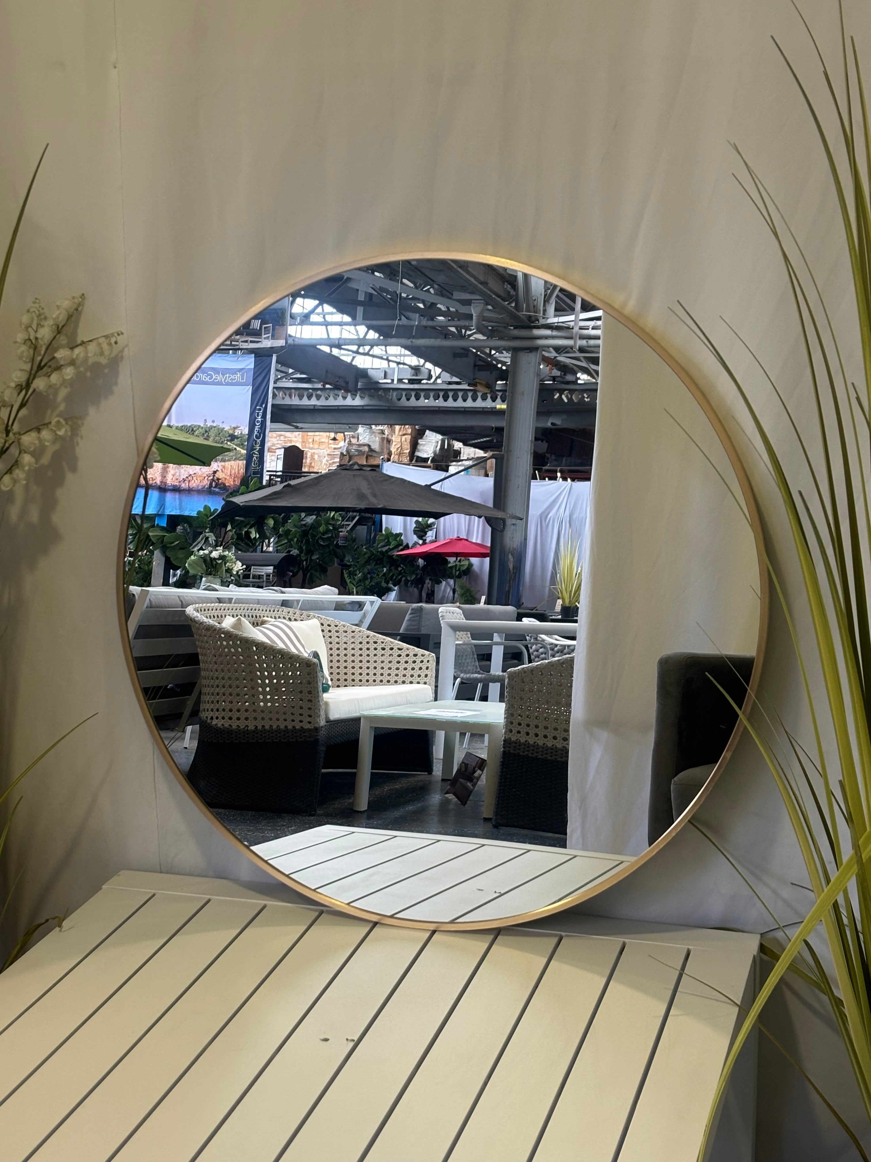 80cm Metal Round - Gold