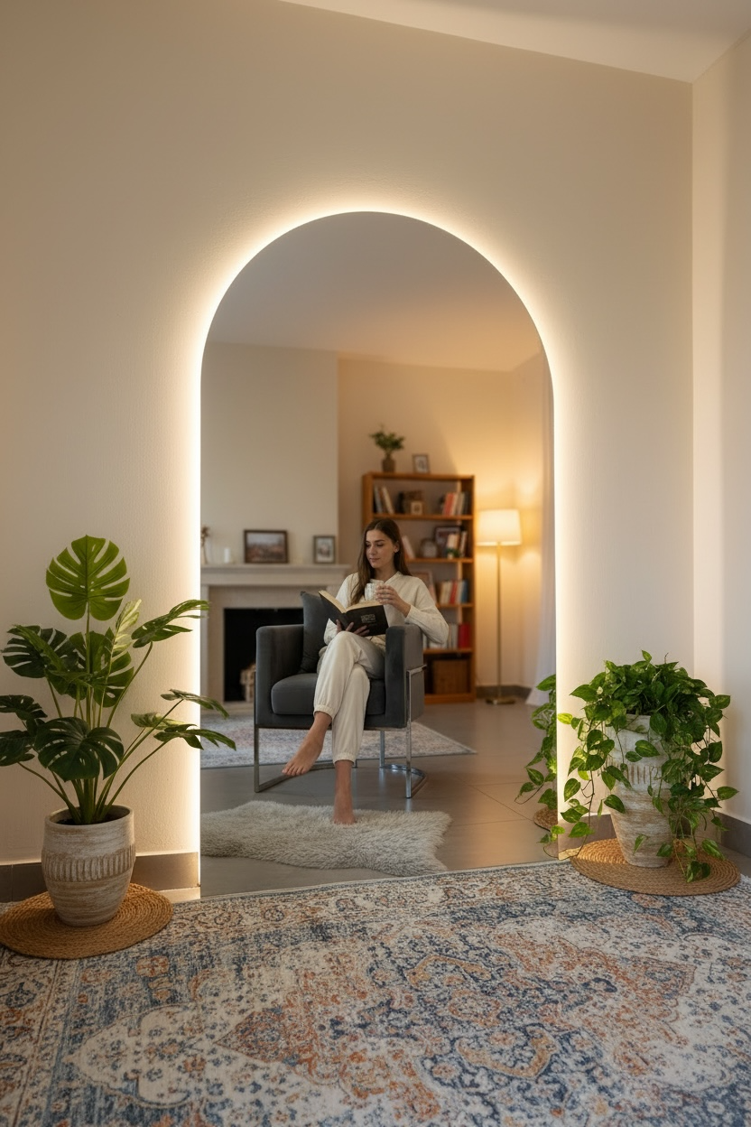 LED Arch Mirror - 180cm x 100cm - Frameless