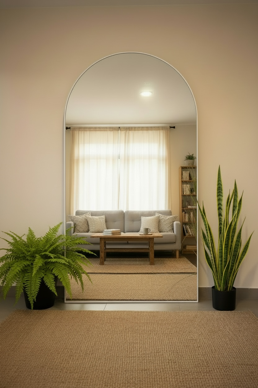 King Arch Mirror - White - 210cm x 120cm