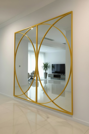 Optical Minimalist - Gold - 220cm x 120cm