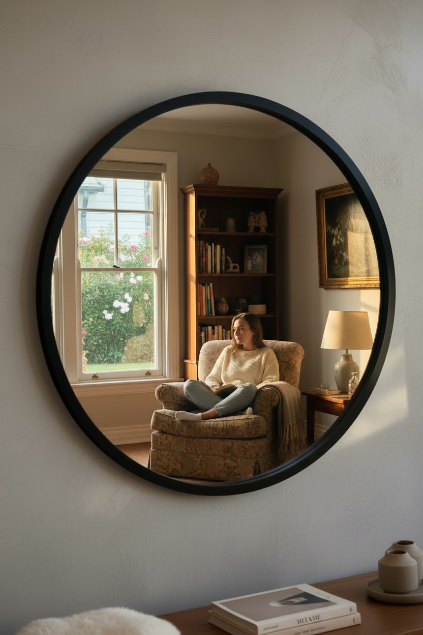 Oversized Wooden Round - Dark Wood - 150cm