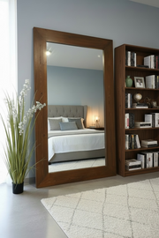 King Wooden Mirror - Walnut - 215cm x 125cm