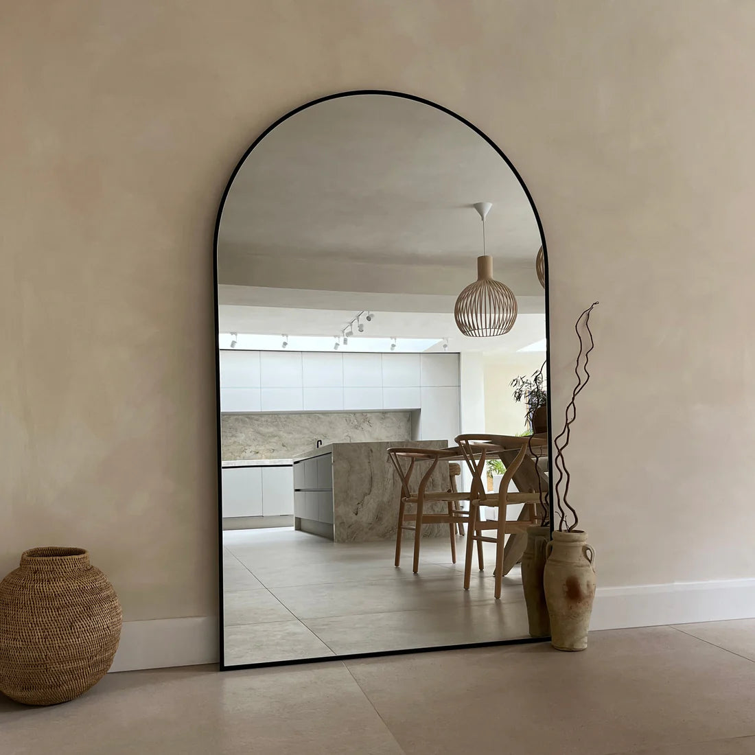 King Arch Mirror - Black - 210cm x 120cm