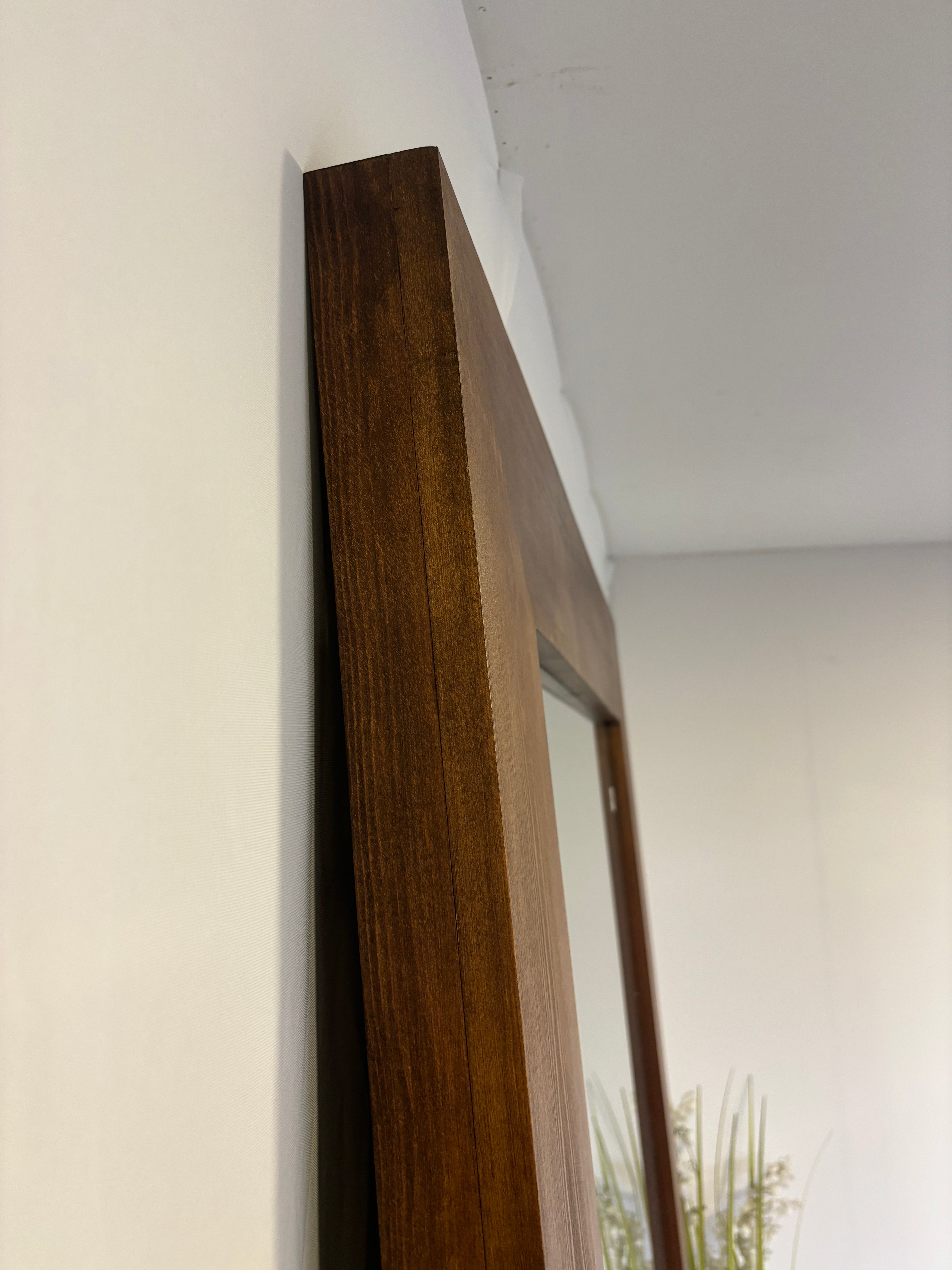 King Wooden Mirror - Walnut - 215cm x 125cm
