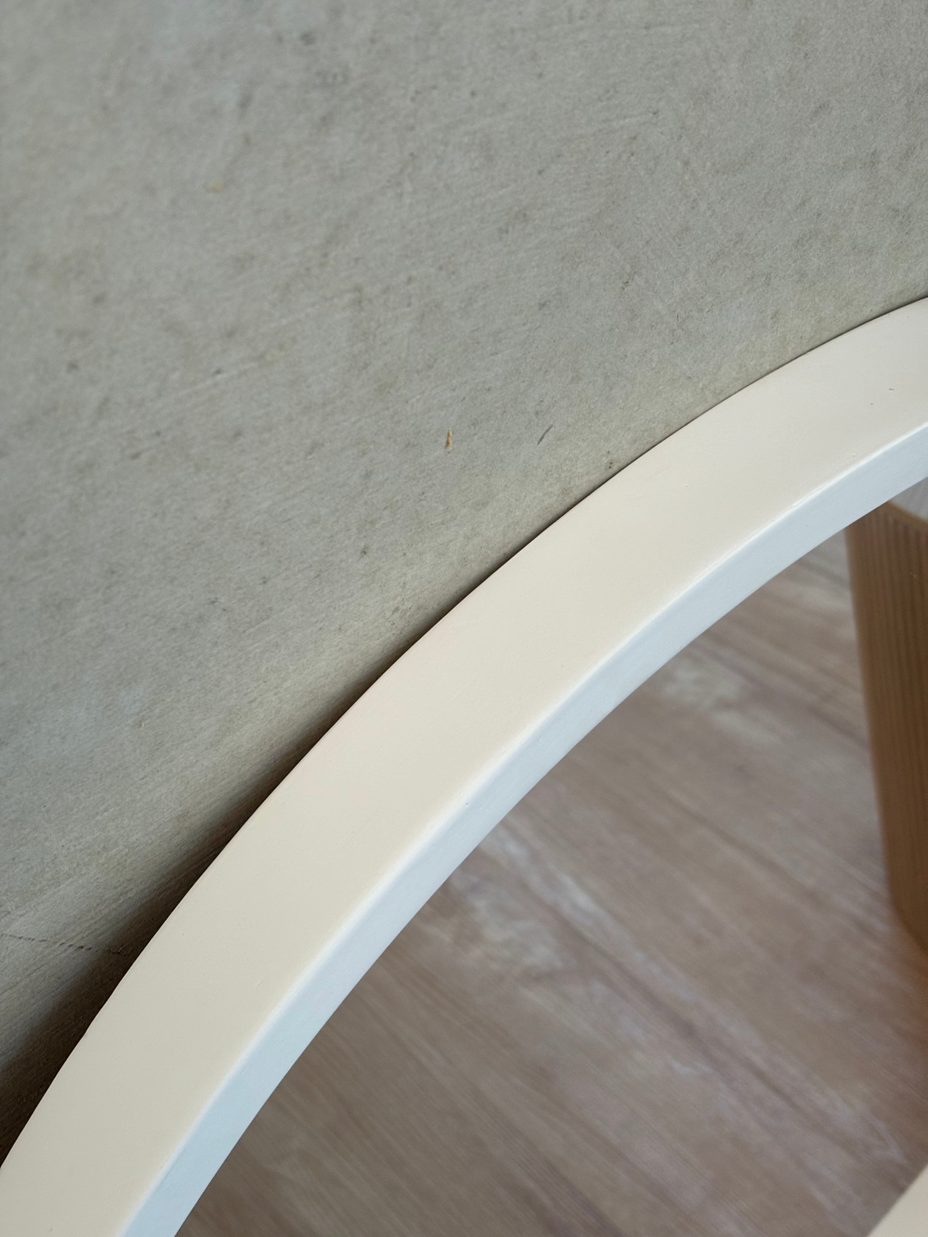 Milano Wooden Round - White
