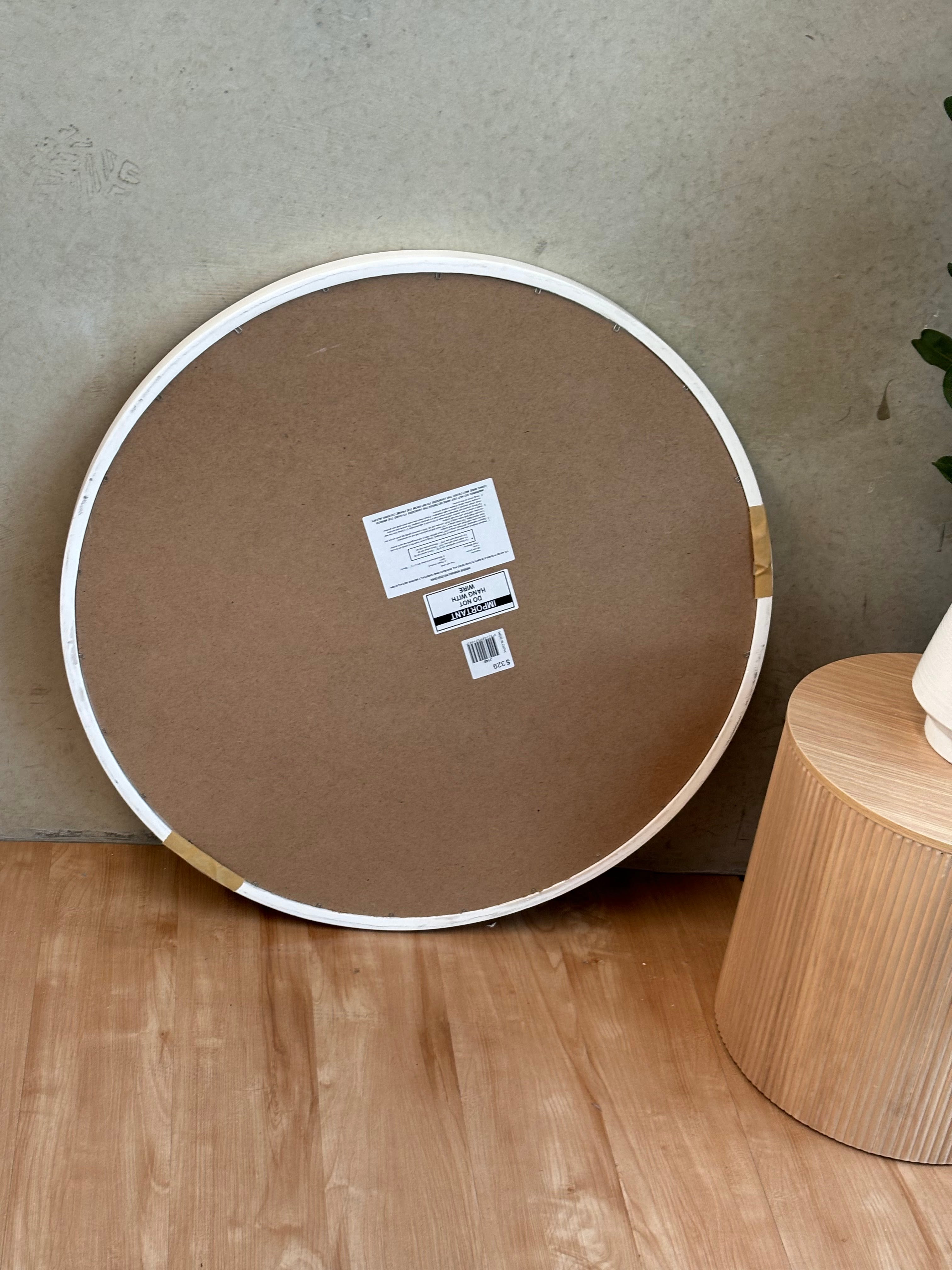 Milano Wooden Round - White