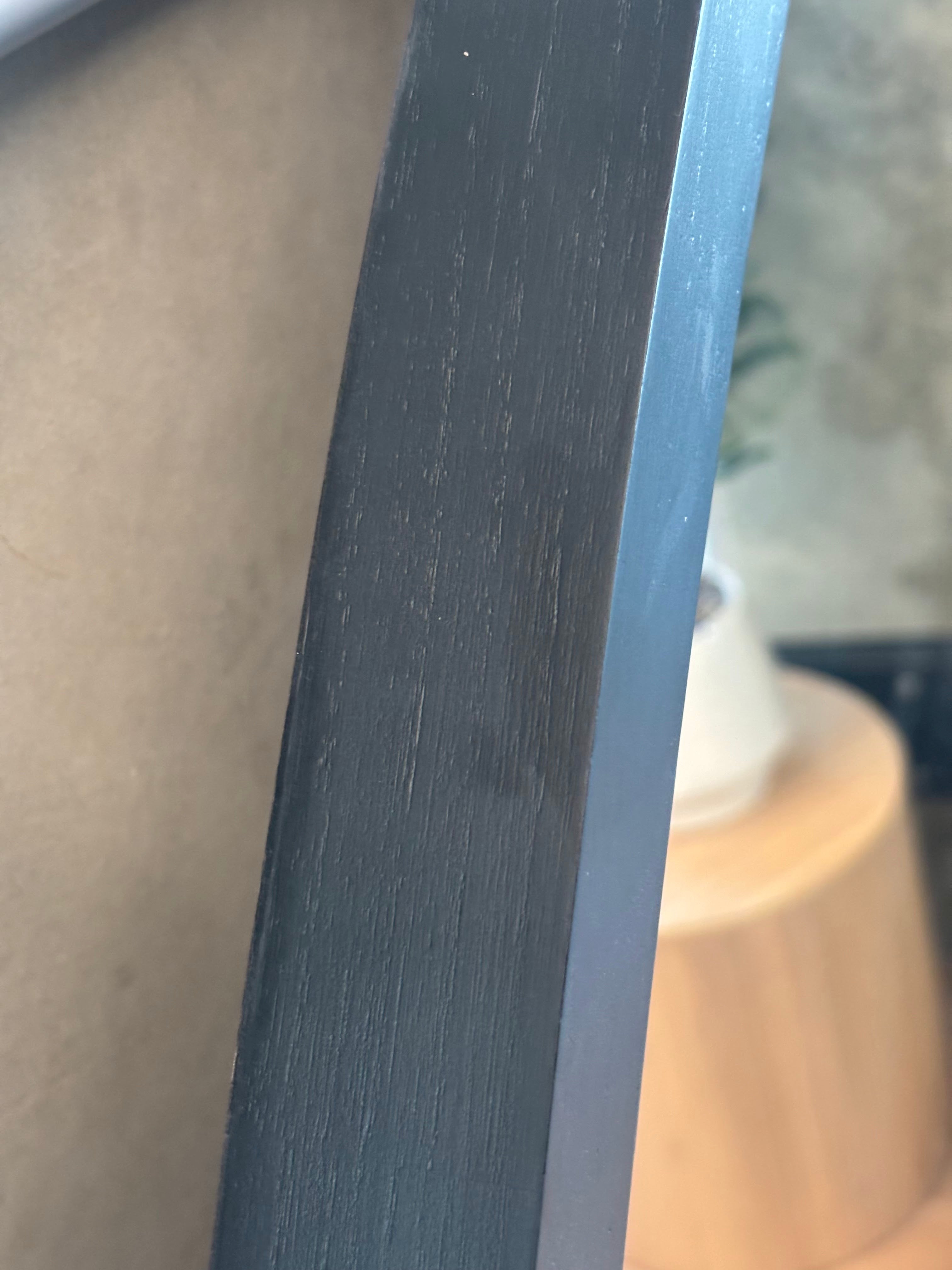 Oversized Wooden Round - Black- 150cm