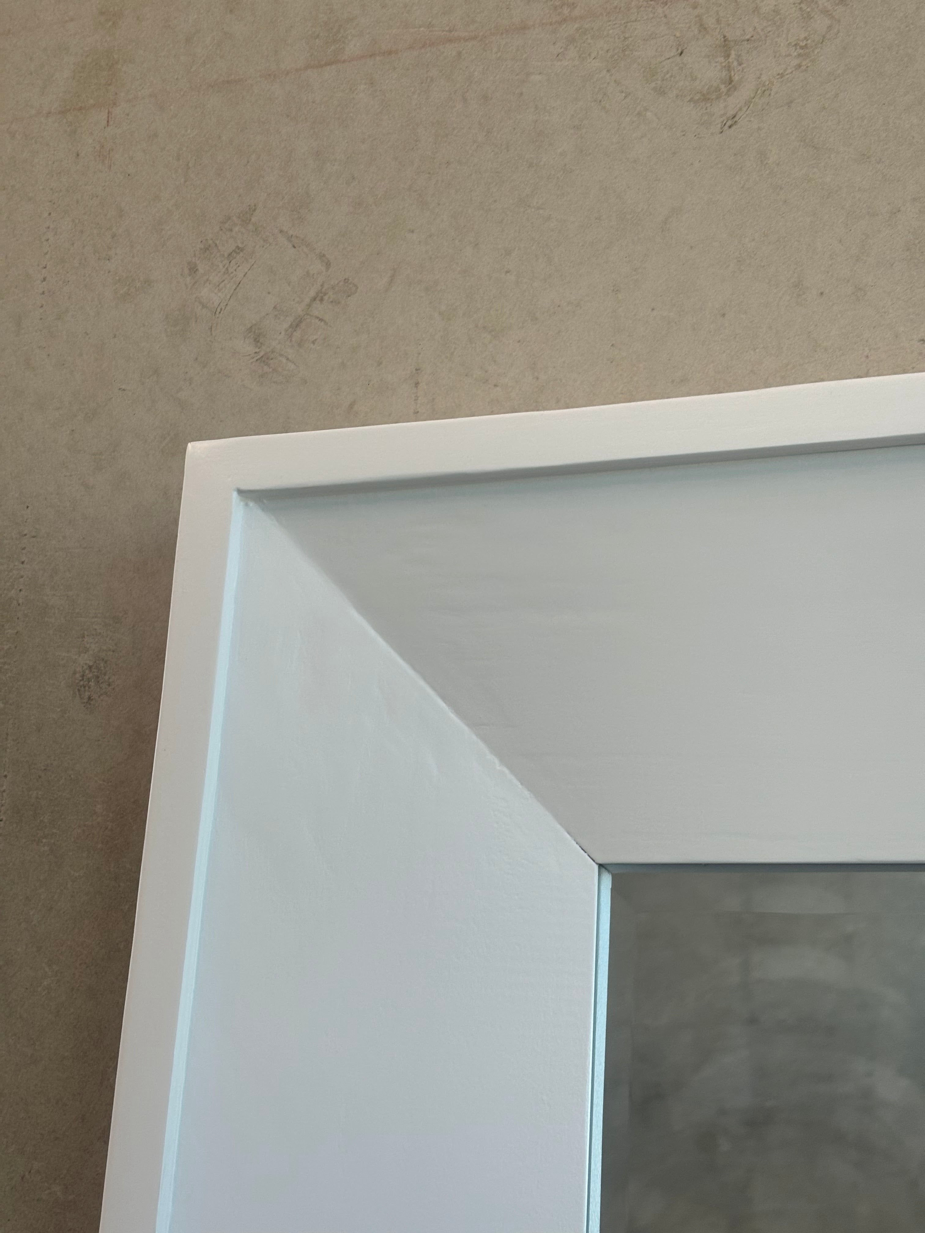 King Wooden Mirror - White - 215cm x 125cm