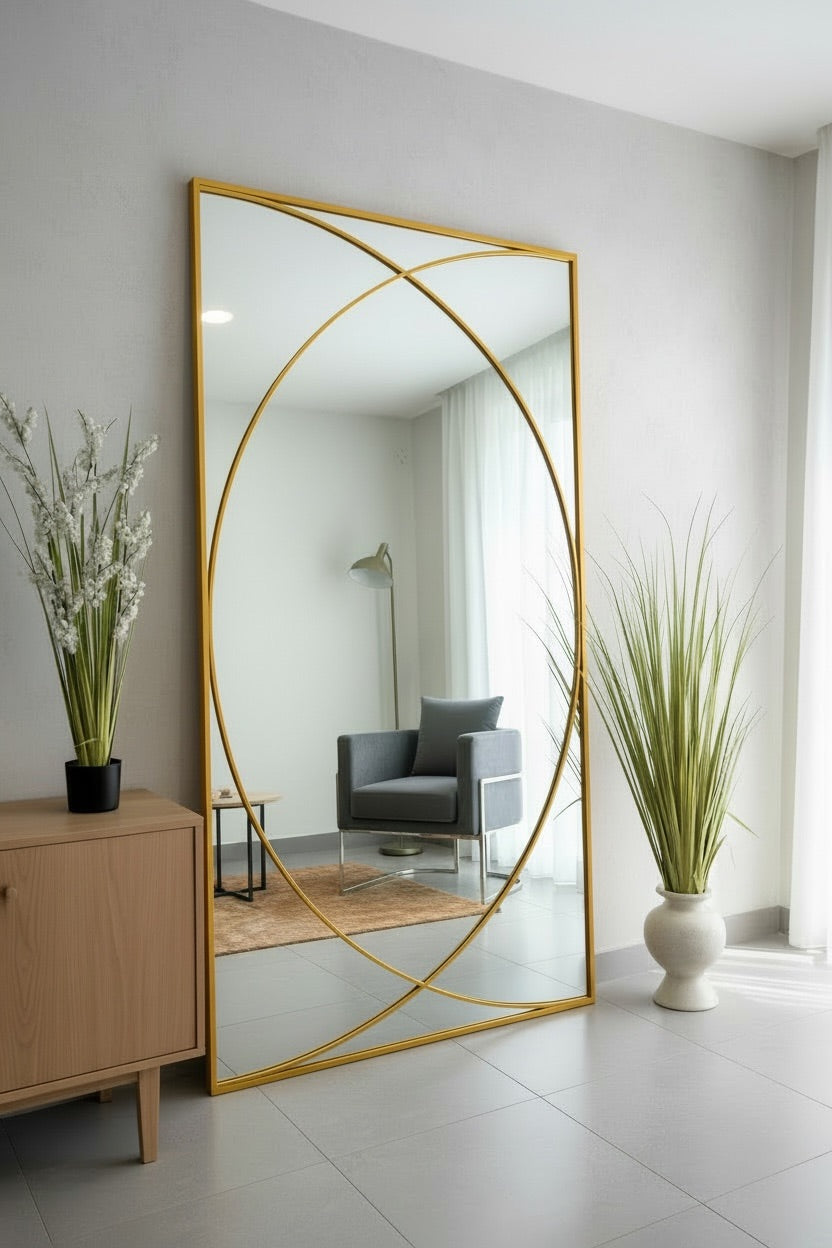 Optical Minimalist - Gold - 200cm x 100cm