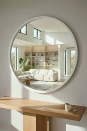 Oversized Wooden Round - White - 150cm
