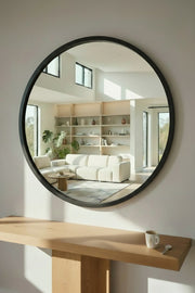 Oversized Wooden Round - Black- 150cm