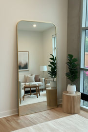 Half Curved Mirror - Gold - 200cm x 100cm